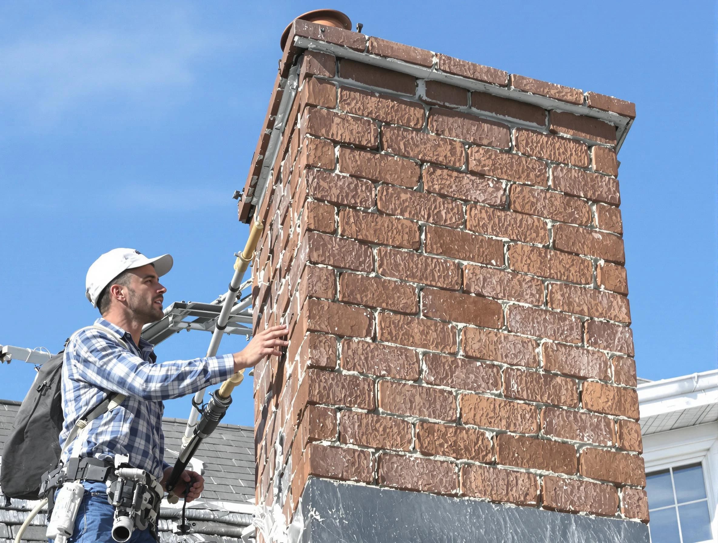 Brickwork for a chimney rebuild by Helena Chimney Sweep in Helena, AL