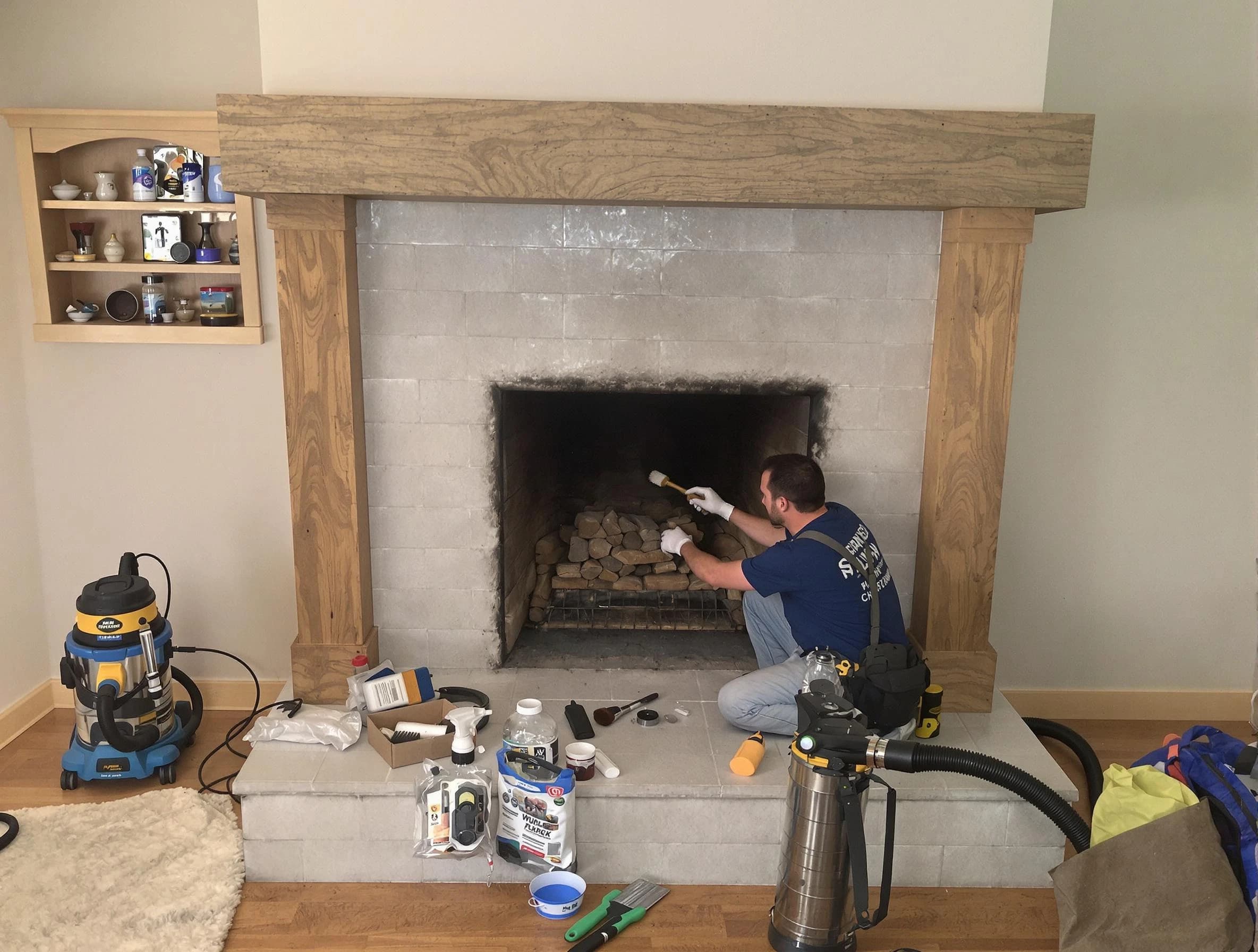Detailed creosote removal process by Helena Chimney Sweep in Helena, AL