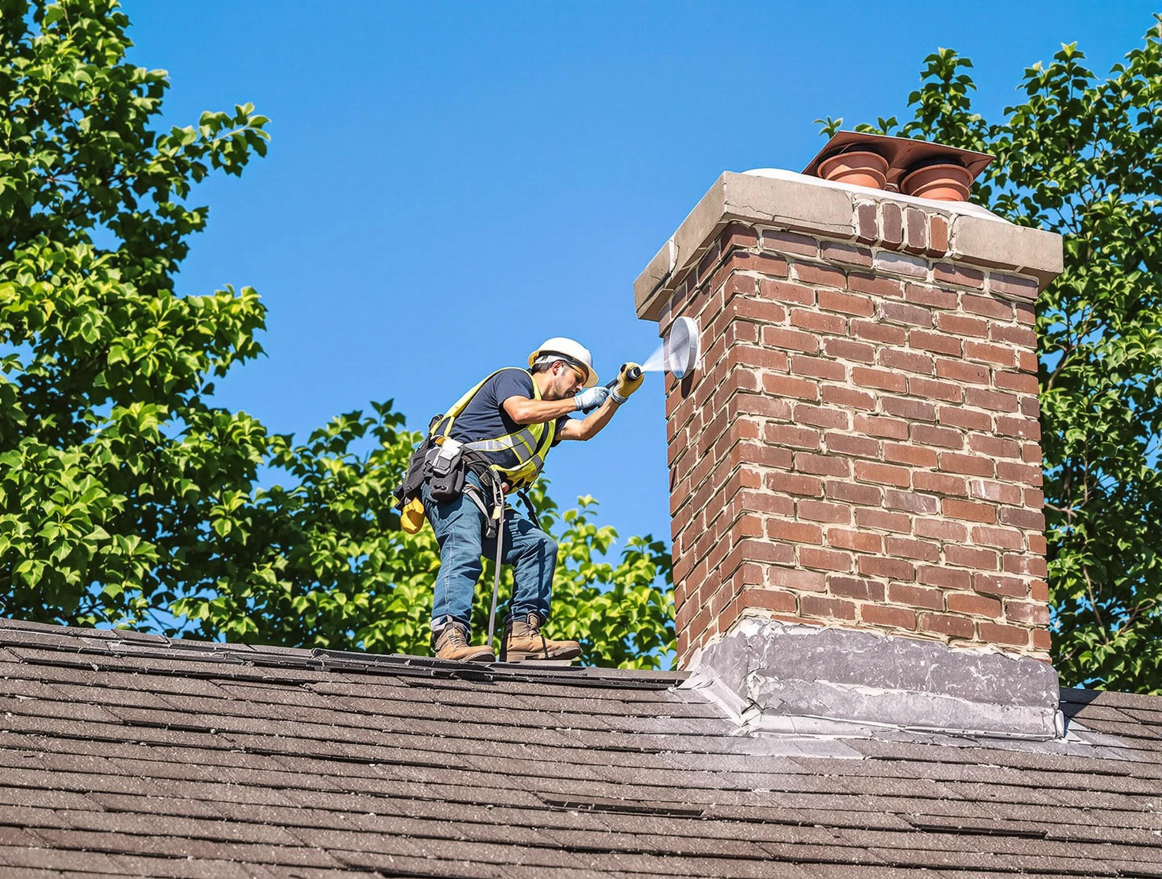 Helena Chimney Sweep performing an inspection with advanced tools in Helena, AL