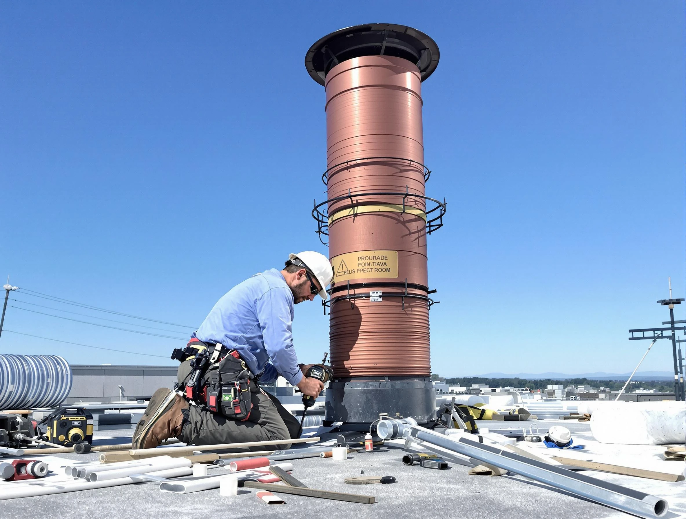 Installed chimney liner by Helena Chimney Sweep in Helena, AL