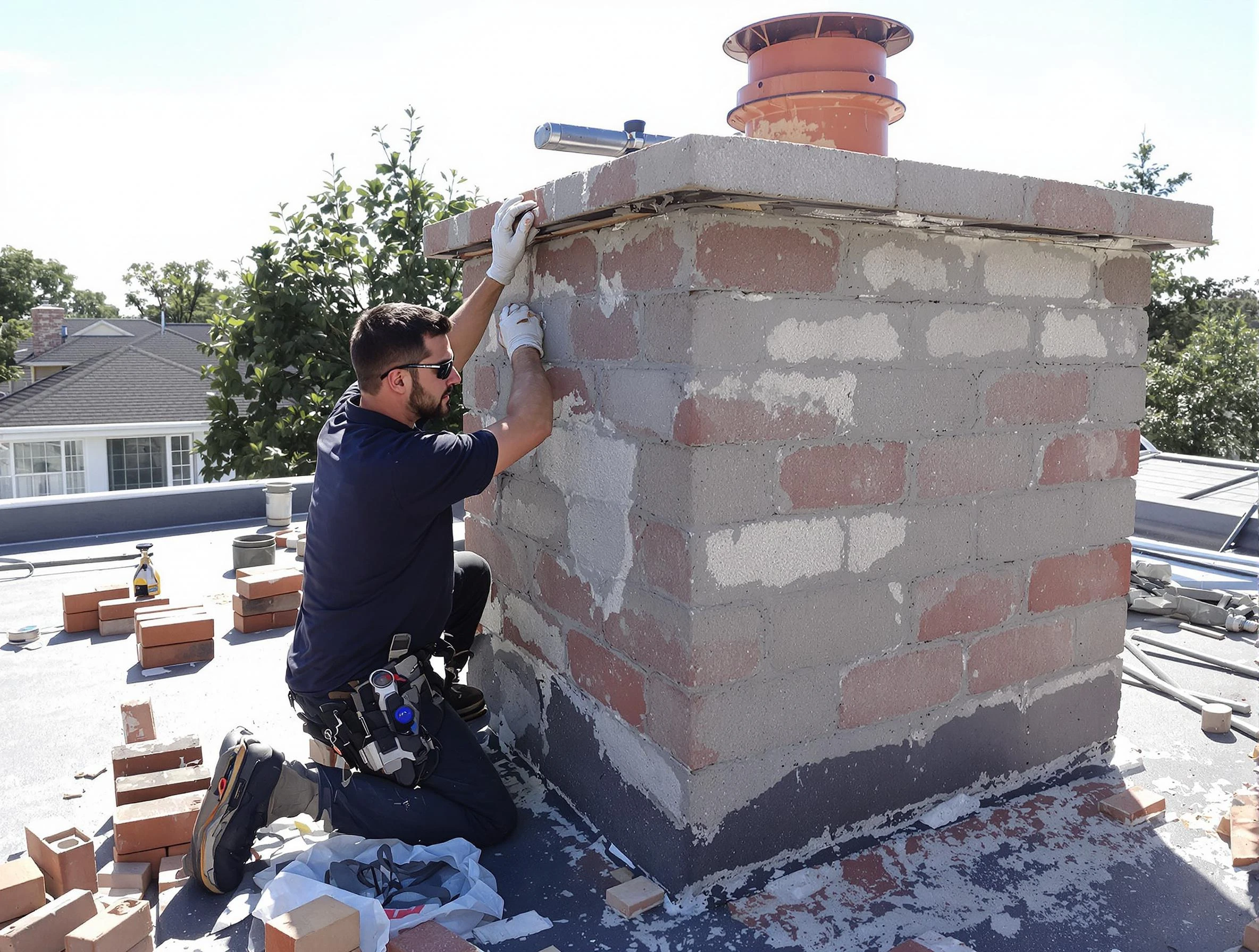 Advanced chimney repair process by Helena Chimney Sweep in Helena, AL