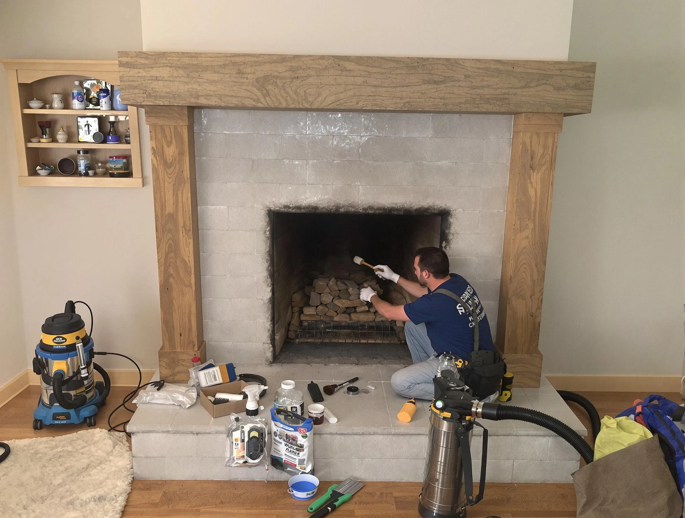 Detailed creosote removal process by Helena Chimney Sweep in Helena, AL